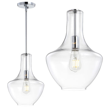 Watts Glass/Metal LED Pendant - JONATHAN Y